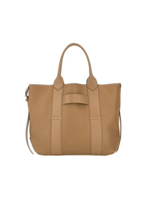 Borsa shopping da donna in pelle martellata colore beige HOGAN | KBW01OA0300UH9C808